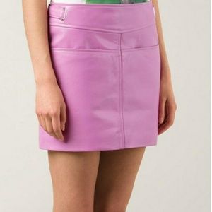 Coach Leather Mini Skirt